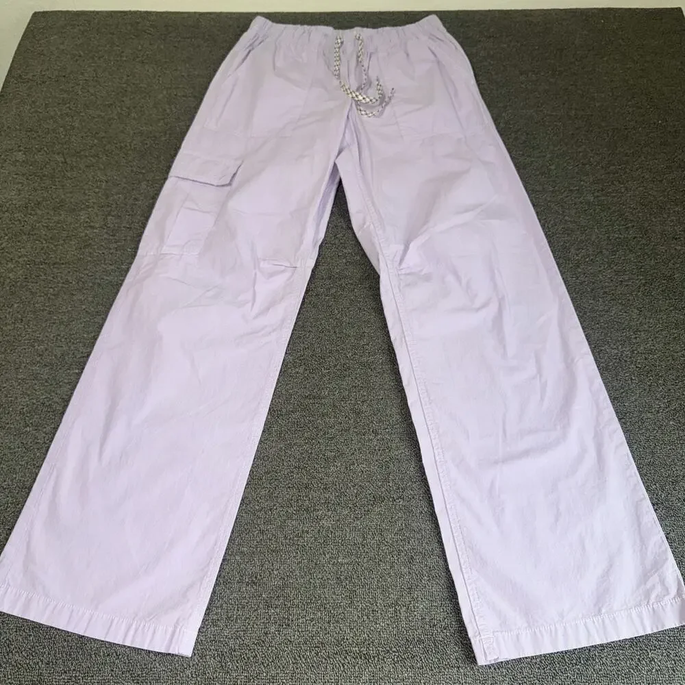 American Eagle Aerie Good Day Wide Leg Pant Women’s XS Lavender Drawstring Waist - Picture 2 of 8